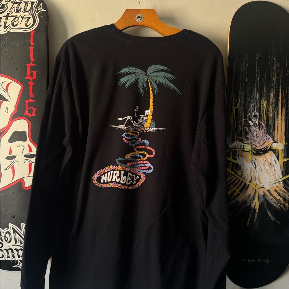 Hurley Black Long Sleeve size Large men